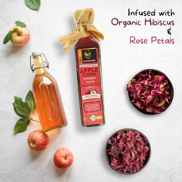 ACV Hibiscus & Rose Glass Bottle - 250 ml - 3rd Image