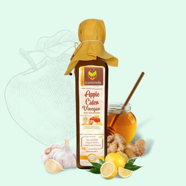 ACV Ginger, Garlic, Lemon & Honey Glass Bottle - 250 ml - Front Image