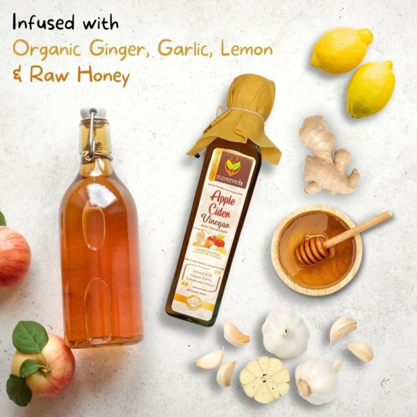 ACV Ginger, Garlic, Lemon & Honey Glass Bottle - 250 ml - 3rd Image